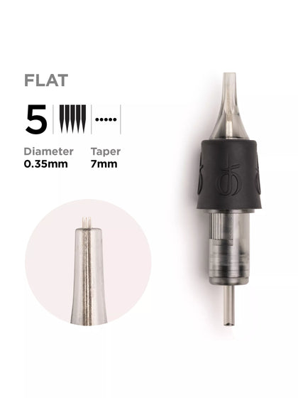 Phi Black Cartridge 0.35 5F, 7mm taper - 10pcs