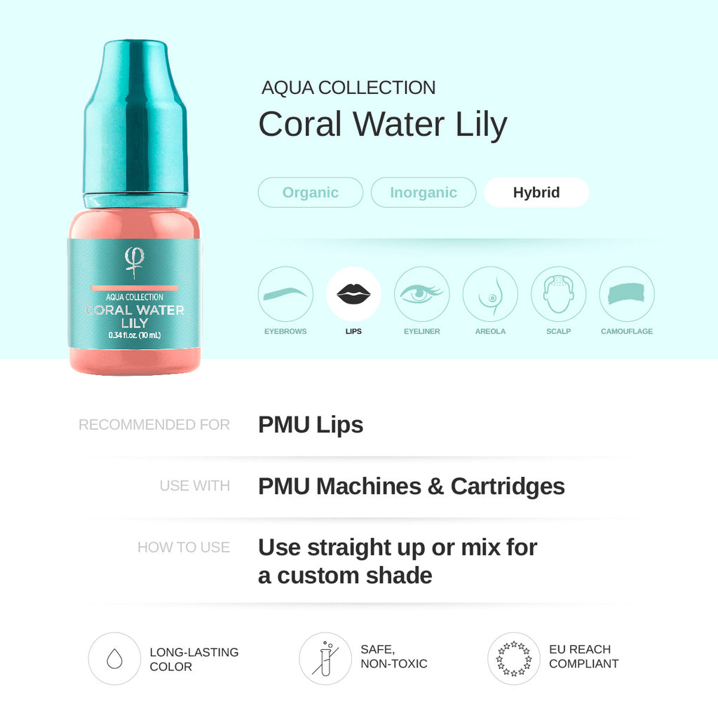Coral Water Lily PMU Pigment 10ml